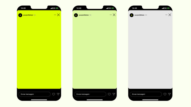Mockup Social media vertical post stories or reels	9x16