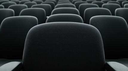 Obraz premium Empty theater seats, rows, auditorium, performance, event