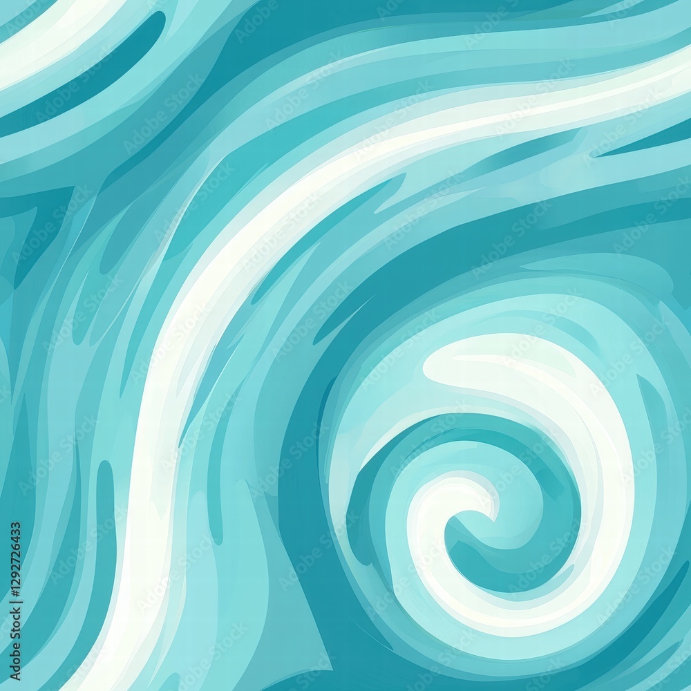 Aufkleber calming blue swirl background with smooth gradients and gentle curves creating a soothing atmosphere