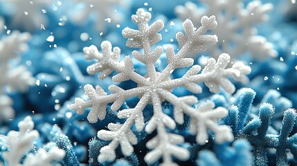 Merry Snowfall Mirage Soft, dreamy snowflakes gently falling  