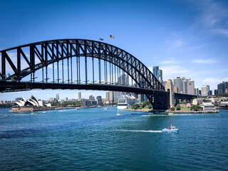 Sydney Harbour Bridge and Opera House - Scenic Waterfront Cityscape, NSW, Australia