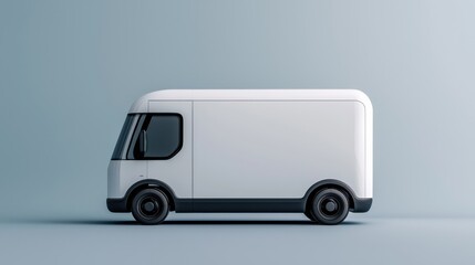Revolutionizing logistics transparent cargo self-driving delivery van urban setting innovative technology showcase