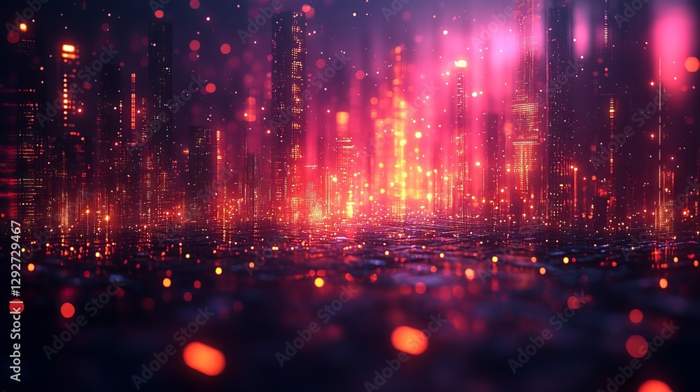 Poster futuristic cybersecurity and network protection concept – advanced digital solutions for business we