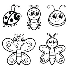 Adorable Insect Dot-to-Dot Coloring Sheet