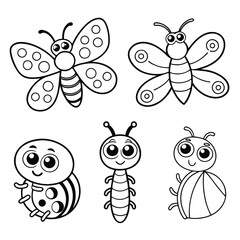 Fun Bug and Insect Dot to Dot Educational Coloring Page