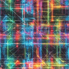 Colorful pattern with vibrant colors and intricate designs creating a visually stunning artwork