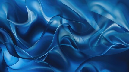 Obraz premium Wonderful picture of micro light sparkling particles scattered across blue flowing wave, create abstract bokeh effect perfect for background design that evoke a sense of energetic and fantasy. AIG53.