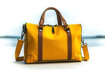 red bag on white background