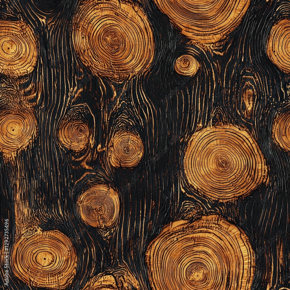 Poster close-up view of verdant woodgrass showing natural color variations and textural intricacies