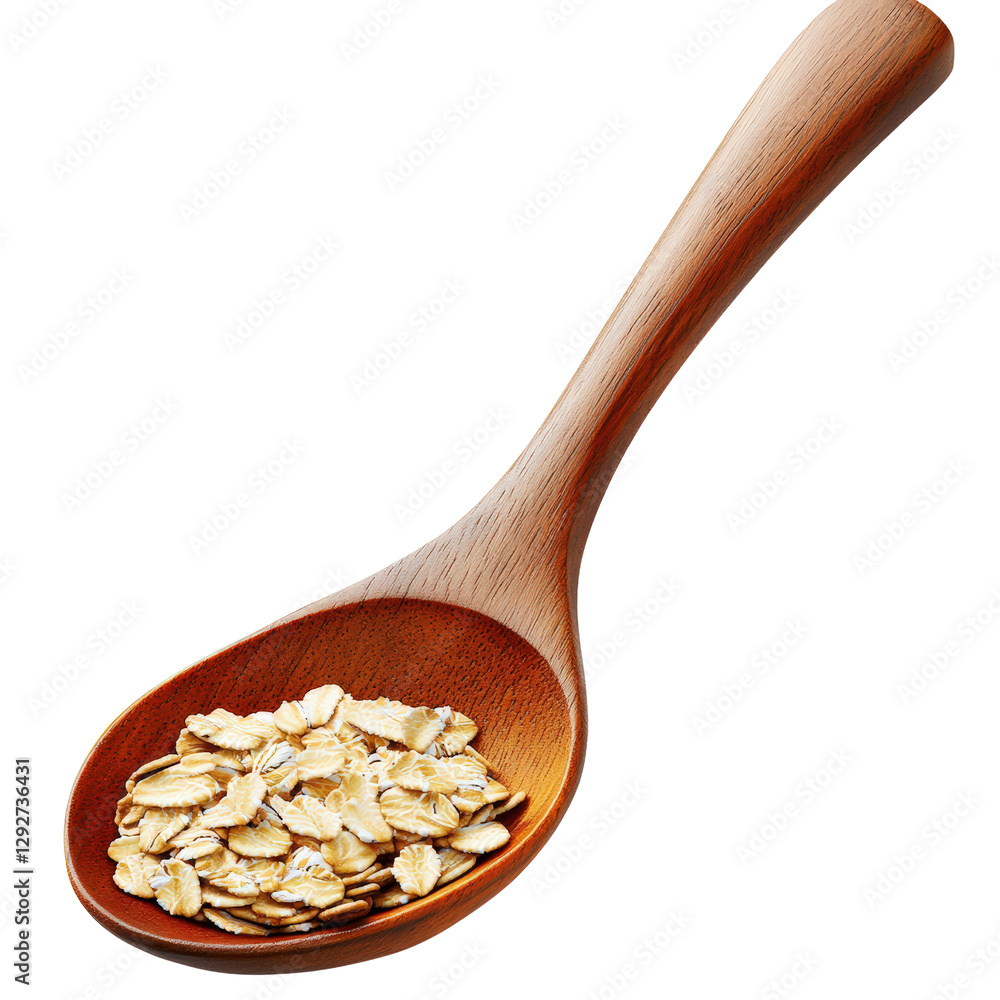 Poster rustic wooden spoon holding a generous scoop of raw almonds highlighting their natural texture and c