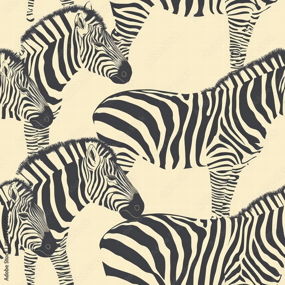 Poster captivating zebra pattern displaying intricate black and white stripes in a bold and unique design