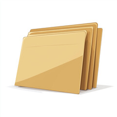 Set of classic brown paper file folders, ideal for storing office paperwork, school assignments, and personal documents