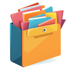 Colorful expandable document organizer with button closure, perfect for organizing office, school, or personal paperwork