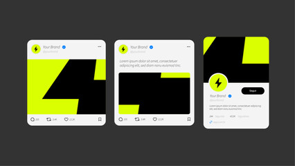 Editable Mockup Social media profile avatar post x