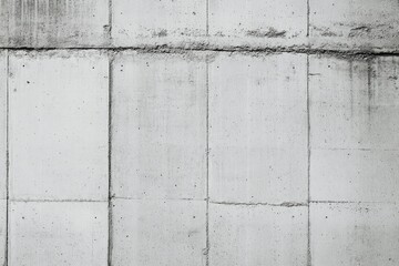 Unfinished concrete wall featuring vertical panel seams