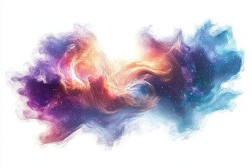Fototapeta premium Cosmic Nebula Abstract Digital Painting of Celestial Cloudscape, Space Art, Galaxy, Nebula Space, art