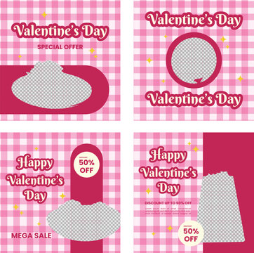 vintage valentine's day social media post