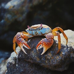 Colorful Crab on Rocky Shore (4)