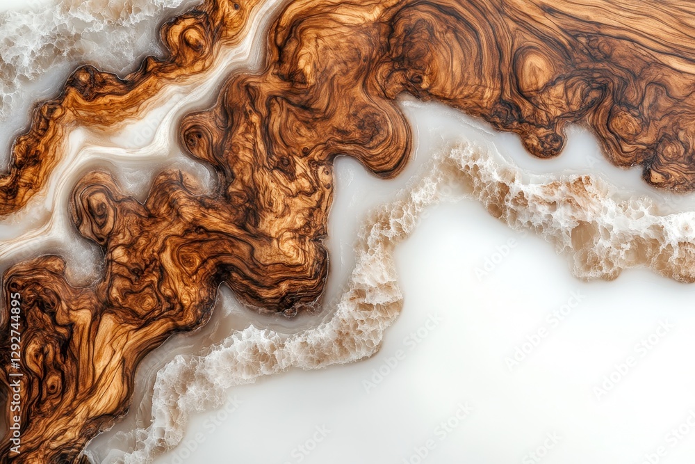 Poster walnut textured white epoxy panel for design template and source