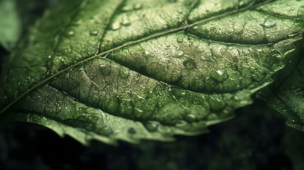 close-up of tea leaf
