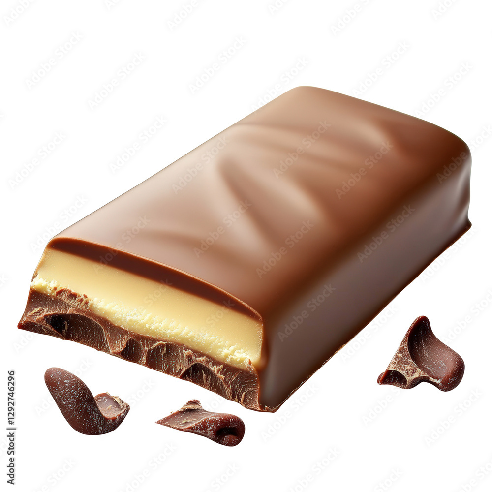 Aufkleber indulgent chocolate bar surrounded by melted chocolate creating a tempting and luxurious dessert exp