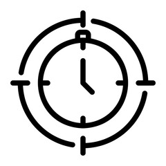 focus timer Line Icon