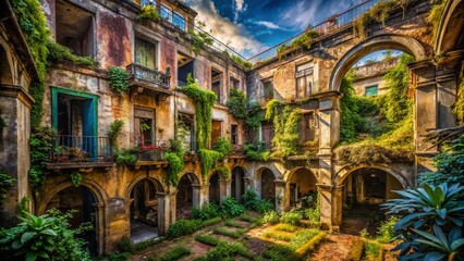Fototapeta premium Abandoned Building Napoli Italy Urban Exploration Decaying Structure