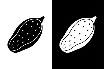 Minimalist Sweet Potato Icon High-Quality Vector Art
