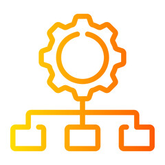 workflows Line Gradient Icon