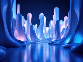 Digital background perfect for tech processes, neural networks, artificial intelligence, data transfer and encryption, digital archives, sound and graphic presentations, science, education, etc.