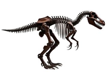 Fossil skeleton of Dinosaur Suchomimus isolated