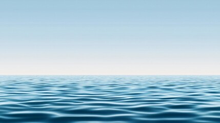 Fototapeta premium A serene view of calm ocean waters under a clear blue sky.