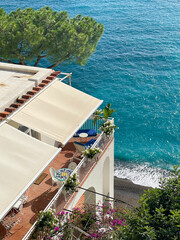 beach blue sea coast in Italy