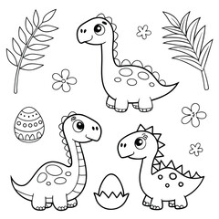Cute Dino Coloring Sheet Perfect for Kids Fun and Learning