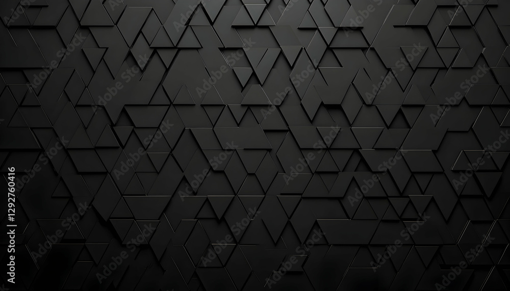 Poster abstract black triangle pattern background. geometric texture ideal for modern designs and presentat