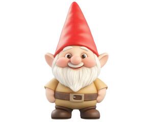 Obraz premium playful garden gnome with big red hat and cheerful expression, perfect for adding charm to any outdoor space. This whimsical character brings joy and fun to gardens