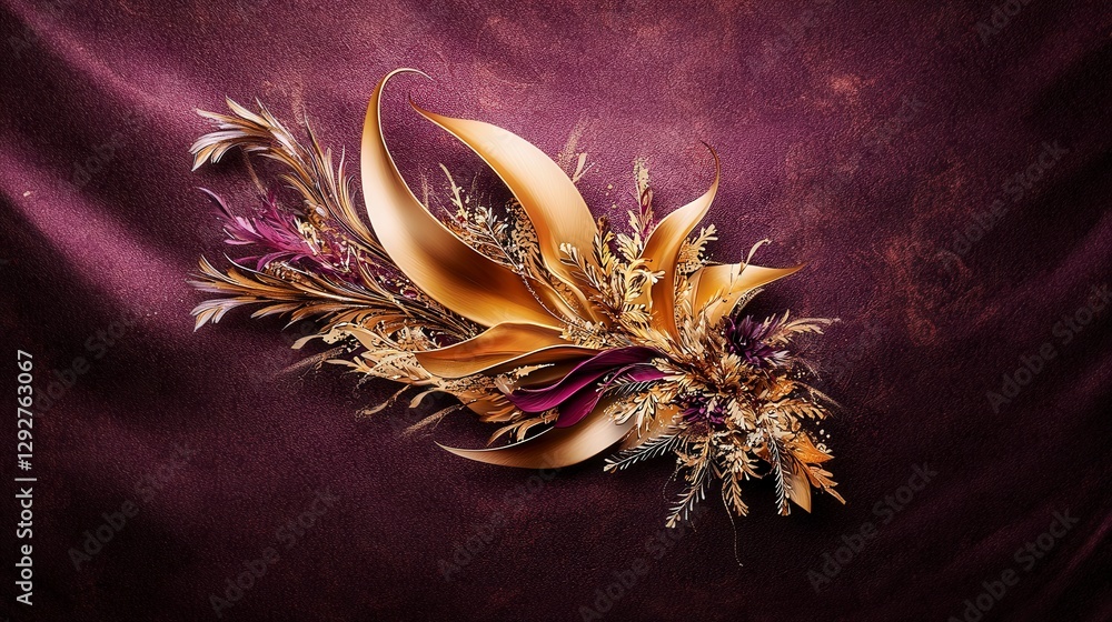 Poster Flowing kanok flame design artistic showcase studio digital art macro view elegant aesthetics