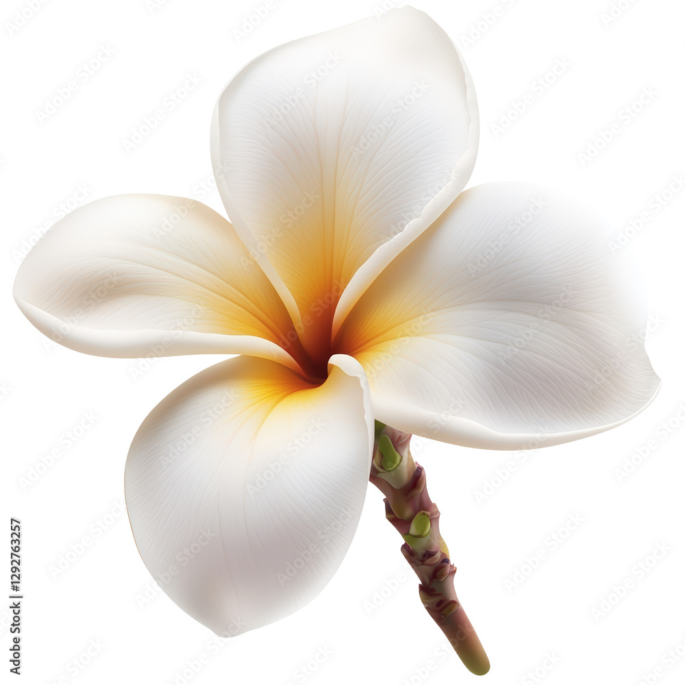 Poster a beautiful white flower displayed elegantly on a deep black background highlighting its delicate pe