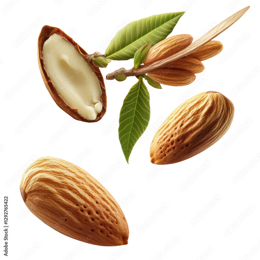 Aufkleber a collection of various nuts including almonds and cashews piled together showcasing their unique te