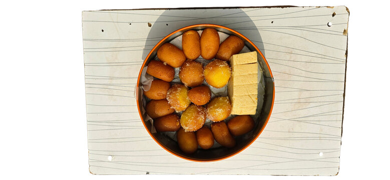 Delicious Sweets Gulab jaman and Berfi PNG Isolated on White Background