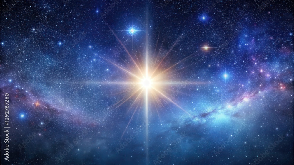 Wall mural galaxy background with bright star sirius at center , sirius, cosmos, sirius, cosmos