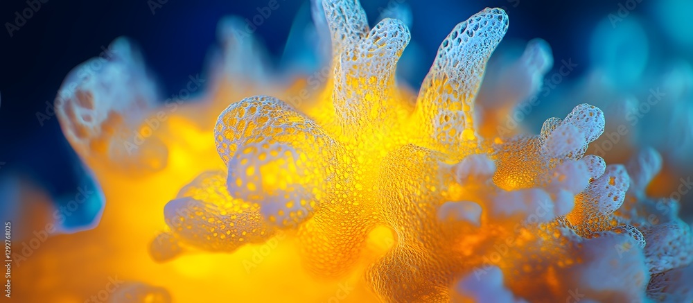 Poster abstract cellular structure explosion in bright lighting