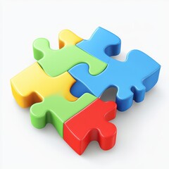 Fototapeta premium colorful puzzle pieces