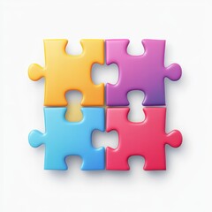 Fototapeta premium colorful puzzle pieces