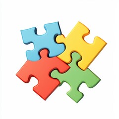 Obraz premium red puzzle piece