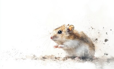 hamster on a white background