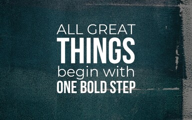 Inspiring action for change the power of one bold step in personal growth motivational graphic...