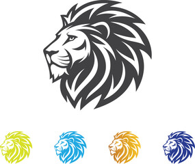 Bold and Powerful Lion Head Logo for Branding and Business Identity