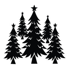 Obraz premium set of christmas trees