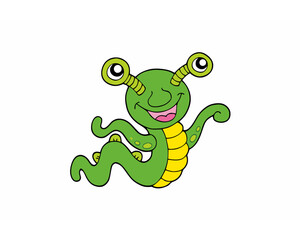 Green Color Cute Monster